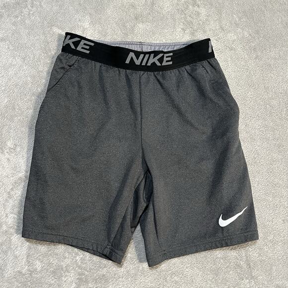 Nike Dri-Fit Knit Veneer Shorts Mens Small Smoke Grey Athletic Training Shorts - Picture 1 of 11